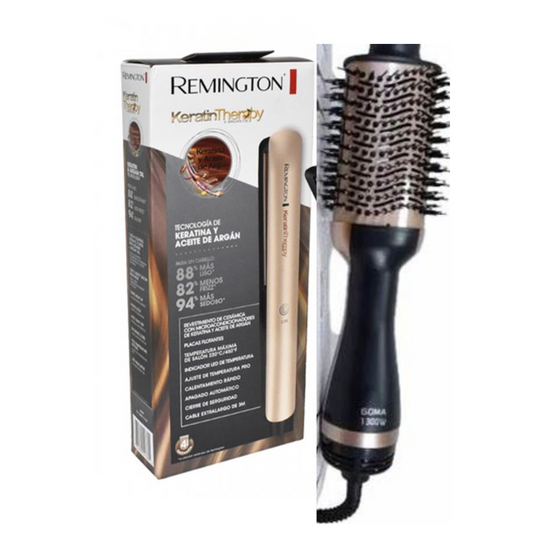 Dryer Brush Cepillo Secador Keratin  y plancha Remington.