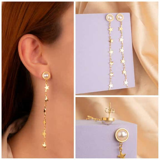 Aretes cadena estrellas